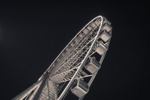 Ferris wheel in the dark night