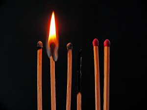 burning matches